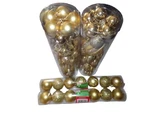 2-32CT Gold & Glitter Enchanted Forest Shatterproof Ornaments 13 C-mas Umbx. Fixed Price $18.05.