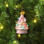 Target Pink Lit Retro Ceramic Light Up Tree Wondershop Christmas Ornament. Fixed Price $48.00.