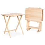 Pj Wood 5 Pack Xl Oversize Tray Table For Living Room Kitchen, Natural. Fixed Price $116.99.