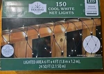 150-COUNT Led Christmas Net Lights, Cool White, 6' X 4', By Holiday Time. Fixed Price $19.99.