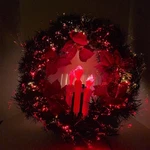 Vtg Optic Glow By Puleo 24 Fiber Color Changing Candles Wreath Poinsettia. Fixed Price $62.99.