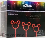 Gemmy Christmas Disney Magic Holiday 3 Mickey Mouse Light Bulb Pathway Stakes. Fixed Price $174.99.