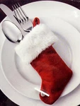 Set 4 Christmas Red Stocking Utensil Holders By Bed Bath & Beyond Brand New. Fixed Price $12.00.