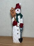 Vtg Snowman Figurine Sculpture Rustic Christmas Holiday Home Decor Let It. Fixed Price $21.98.