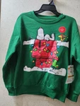 Peanuts Snoopy Christmas Sweater Graphic Light Up Clover Green Xs 0-2. Fixed Price $30.59.