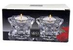 New Mikasa Sparkling Star Crystal Candle Holders Reversible Votive Or Tea Light. Fixed Price $15.99.