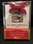 Kate & Milo My First Christmas 2024 Photo Ornament Red Velvet Bow. Fixed Price $9.00.