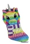 Time Girl's Colorful Unicorn 3D Christmas Stocking Happy Holidays Nwt. Fixed Price $9.99.