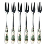 Spode Christmas Tree Pastry Forks (set Of 0.4" X 0.6" W, Multicolor. Fixed Price $49.99.