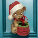 Bethay Lowe Christmas Surprise Bear Paper Mache TJ1314 Gift Bag Candy Storage. Fixed Price $84.98.