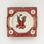 Vtg Sakura Debbie Mumm Magic Of Santa Y2K 4 Salad Plates W/ Box 1996. Fixed Price $29.95.