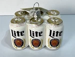 2022 Old World Christmas Miller Lite Six Pack Glass Ornament W/ Tag & Charm New. Fixed Price $14.14.
