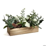 National Tree Company Christmas Flower Arrangement Centerpiece In Wooden Box. Fixed Price $29.99.