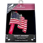 Christmas Tree Ornament Support Troops Flag Military Lewis Crystals. Fixed Price $19.99.