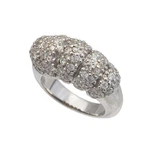Pave White Cubic Zirconia 925 Sterling Silver Vogue Women Her Ring R-5224. Fixed Price $52.00.