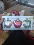 Vintage Mera Vic Lot 3 Heart Christmas Ornaments. Fixed Price $8.40.