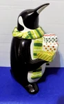 Rare Holiday Christmas Penguin Cookie Jar Stephanie Stouffer Ceramic Figurine. Fixed Price $59.99.