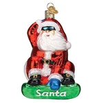 Old World Christmas Glass Ornament, Snowboarding Santa (with Owc Gift Box). Fixed Price $20.80.