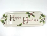 Nicholas Square Holly Jolly Happy Holidays Rectangular Platter Christmas. Fixed Price $14.88.
