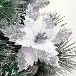 Greenhouzz 10 Pcs Large Christmas Poinsettia Picks Tree Glitter Flowers Decor.... Fixed Price $25.21.