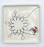 Santa Skating Lift The Spirit 7 Square Christmas Plate Demdaco 2020 Nice. Fixed Price $11.99.
