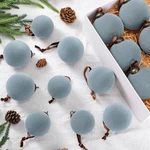 18 Pcs Velvet Christmas Balls Bulk 3.15, 2.76, 2.36 Inch, Flocked Xmas Tree. Fixed Price $31.83.