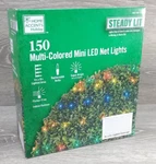 Home Accents Holiday 150 Led Net Lights 4X6FT Multicolor Steady Lit New. Fixed Price $24.97.