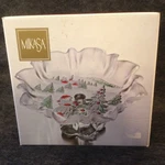 Vintage Mikasa Footed Bon Holiday Landscape Dish Christmas Serveware. Fixed Price $12.00.