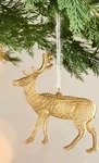 New Anthropologie One Gilded Iron Reindeer Christmas Holiday 5X5 Ornament. Fixed Price $9.95.