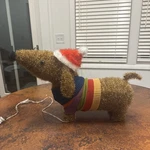 Target Wondershop Lighted Tinsel Dachshund Christmas Glow Wienerdog. Fixed Price $39.99.
