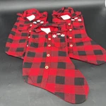 Christmas Flannel Shirt Stocking, 20" Long, By Midwest Cbk. Fixed Price $21.24.