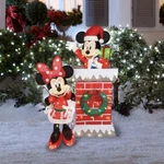 Disney's Mickey & Minnie 3.5' Led Christmas Chimney Scene Yard Decoration Gemmy. Fixed Price $115.00.