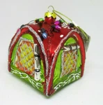 December Diamonds Tent Camping Lights Glitter Blown Glass Ornament Tag. Fixed Price $12.00.