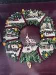 Thomas Kinkade Christmas Village Wreath By Hamilton Collection 2005 Works-read!!. Fixed Price $50.00.