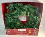 Huntington Home Holiday Christmas 24 Pre-lit Wreath. Fixed Price $14.99.