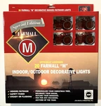 20 Farmall "m" Decorative Red Tractor Lights Indoor Outdoor Christmas Decoration. Fixed Price $40.00.