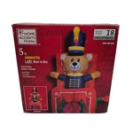 5' Gemmy Led Airblown Inflatable Christmas Animated Pop-up Teddy Bear Box Hah. Fixed Price $41.97.