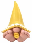 Miniature Baby Gnome Figurine Daisy Fairy Garden The Yellow Hat. Fixed Price $13.95.