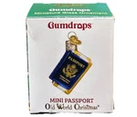 Old World Christmas 2.5INCH Mini Passport, Glass, Ornament Travel Vacation 87500. Fixed Price $18.99.