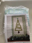Modern Tannenbaum Wall Quilt Kit 17" X 27" Christmas Tree Riley Blake Aqua. Fixed Price $40.00.