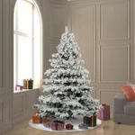 Vickerman Artificial 6.5' X 62" Indoor Flocked Alaskan Pine Christmas Tree. Fixed Price $289.99.