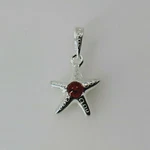 Natural, Cognac / Brown Baltic Amber Starfish Pendant 925 Sterling Silver #5832. Fixed Price $22.95.