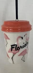 Starbucks Florida Pink Flamingo Coffee Tumbler 2015 Holiday Christmas Ornament. Fixed Price $15.86.