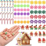92 Pcs Mini Christmas Fake Candy Cane Craft Decor Gingerbread Man Rainbow. Fixed Price $29.19.