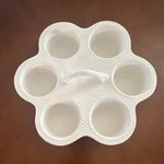 Temp-tations Woodland Ceramic Egg Set White 6 Oven Microwave Safe. Fixed Price $19.00.