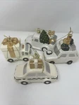 Retro 4" -5" Trucks, Cars, Taxi With Christmas Tree Ornaments Set Of. Fixed Price $14.29.