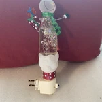 Holliday Snowman Christmas Night Light Glitter Swivel Plug Cute Working. Fixed Price $13.99.