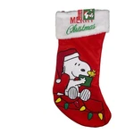 Peanuts Snoopy & Woodstock With Lights Christmas Stocking By Kurt Adler Nwt. Fixed Price $21.99.