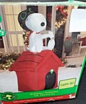 Gemmy 4' Airblown Lighted Peanuts Snoopy Christmas Inflatable 4FEET Tall. Fixed Price $49.95.
