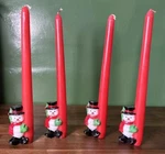 Christmas Snowman Taper Hugger Candles American Greetings Vtg Frosty Holly Red. Fixed Price $22.10.